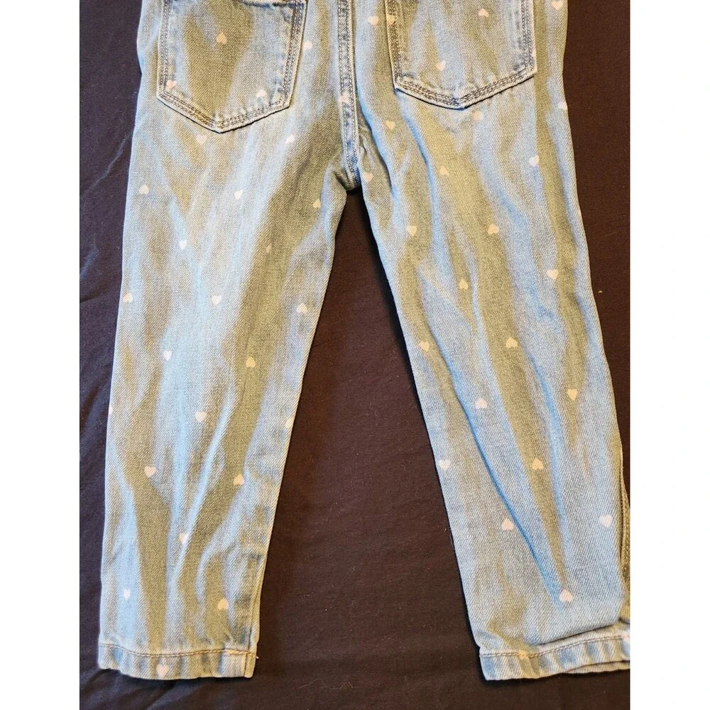Oshkosh Overalls Girls Youth 2T Denim Bib Hearts Country Girl Rockabilly